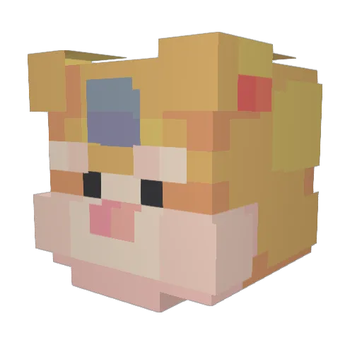 marucream Minecraft avatar head, 3D render