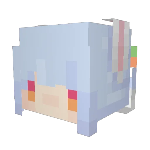 marudog Minecraft avatar head, 3D render