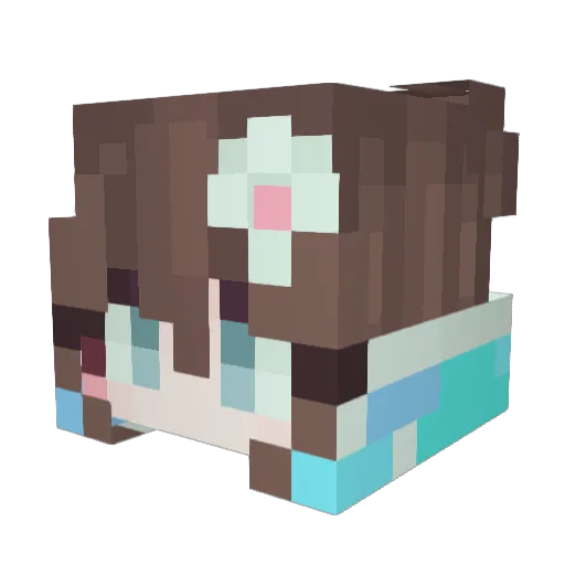 maruexe Minecraft avatar head, 3D render