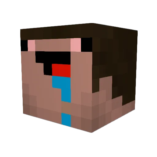marufoisan Minecraft avatar head, 3D render