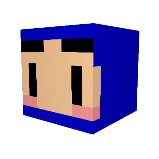 marui1 Minecraft avatar head, 3D render