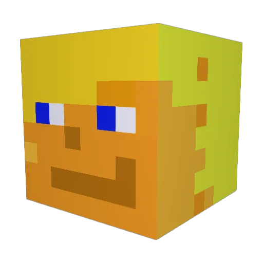 marulkasek Minecraft avatar head, 3D render