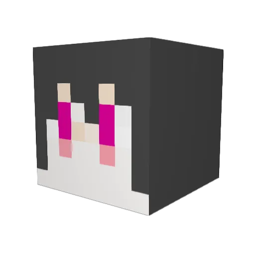 marumorusu Minecraft avatar head, 3D render