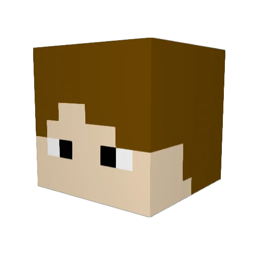 maruniko Minecraft avatar head, 3D render