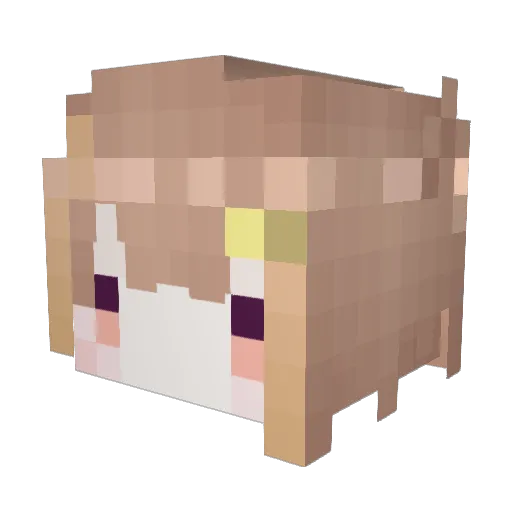 maruppoi Minecraft avatar head, 3D render