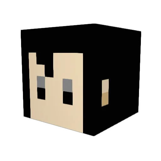 maruru Minecraft avatar head, 3D render
