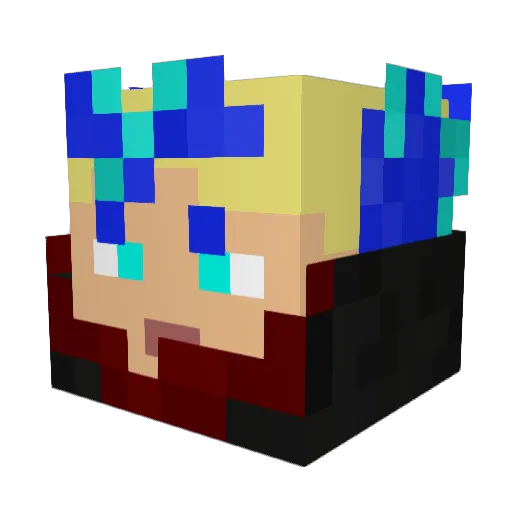 marvrulp Minecraft avatar head, 3D render