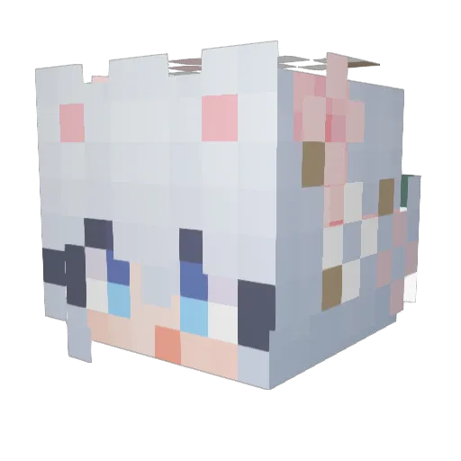 mary1211 Minecraft avatar head, 3D render