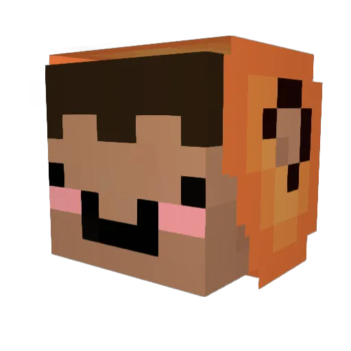 maryeller Minecraft avatar head, 3D render