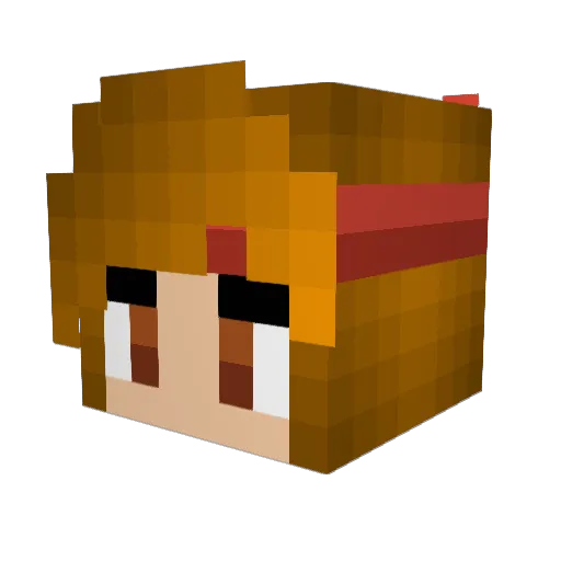 maryis Minecraft avatar head, 3D render
