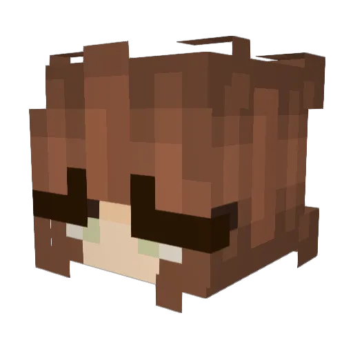 marymania Minecraft avatar head, 3D render