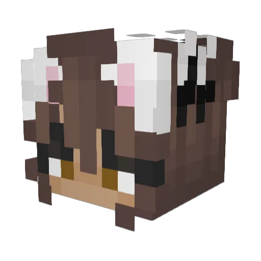 marymayari Minecraft avatar head, 3D render