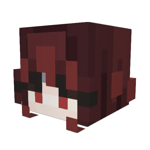 maryonette_ Minecraft avatar head, 3D render