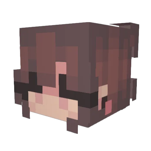 maryparz Minecraft avatar head, 3D render