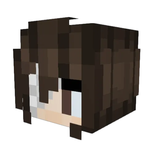 marzecUwU Minecraft avatar head, 3D render