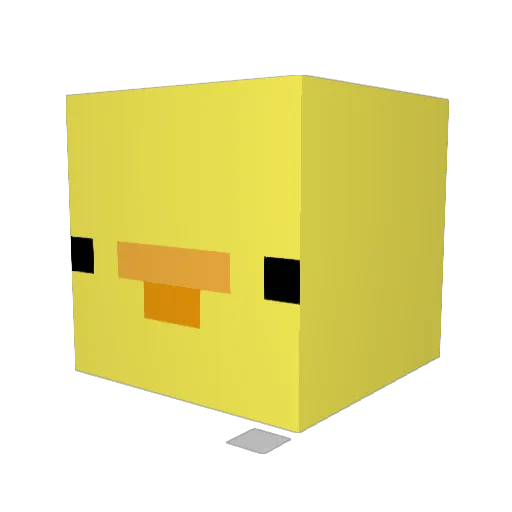 mas3d Minecraft avatar head, 3D render