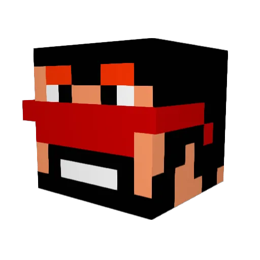 masa01 Minecraft avatar head, 3D render