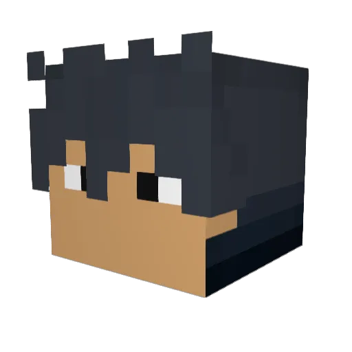 masaFM Minecraft avatar head, 3D render