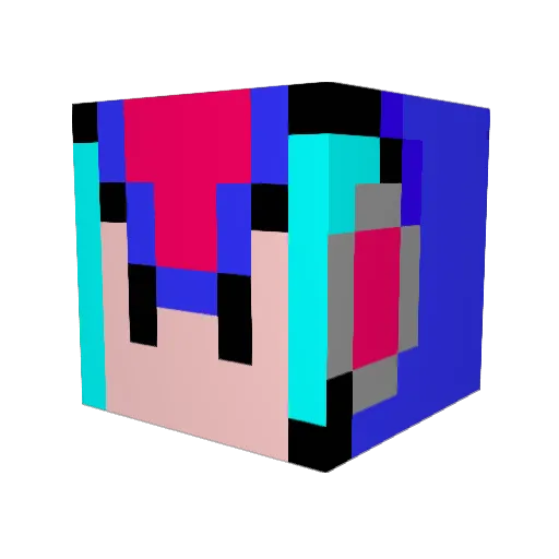 masa_hiro Minecraft avatar head, 3D render