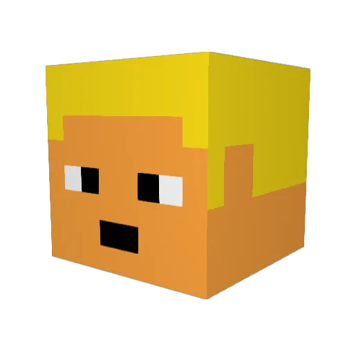 masabin Minecraft avatar head, 3D render