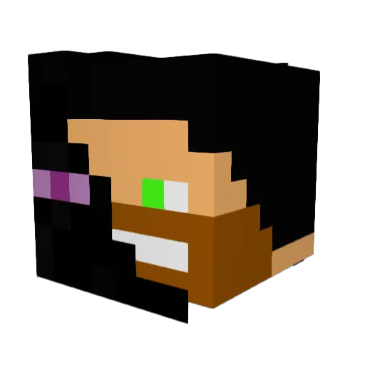 masajajaj Minecraft avatar head, 3D render