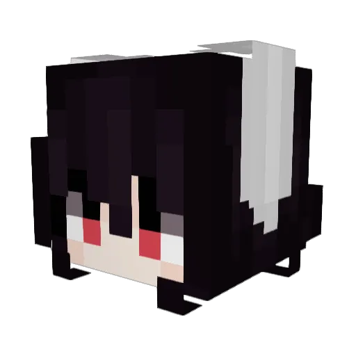 masakaMikan Minecraft avatar head, 3D render