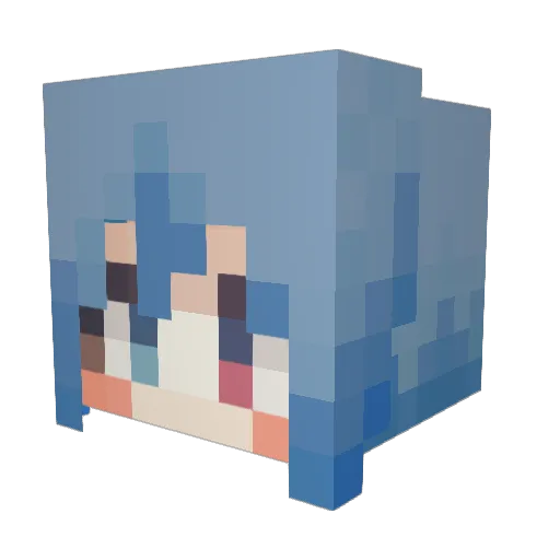 masakiKH Minecraft avatar head, 3D render