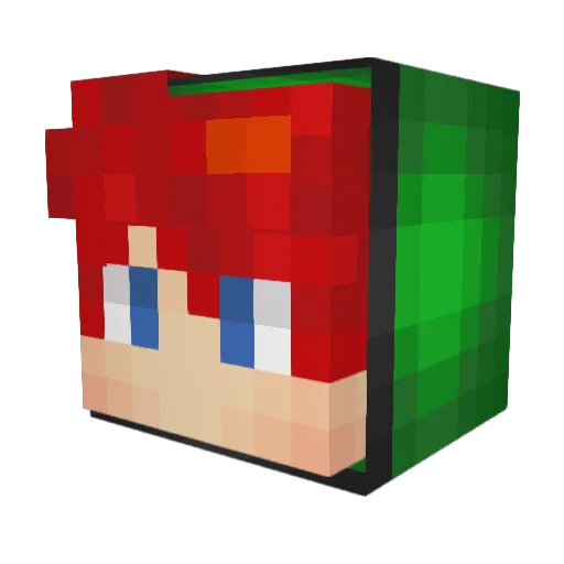 masakintoki Minecraft avatar head, 3D render