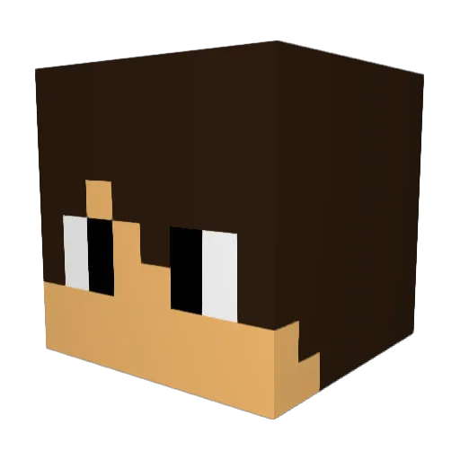 masakiv Minecraft avatar head, 3D render
