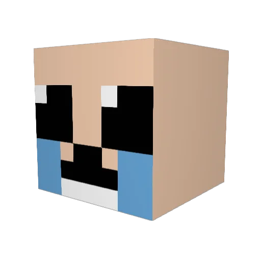masakre06 Minecraft avatar head, 3D render