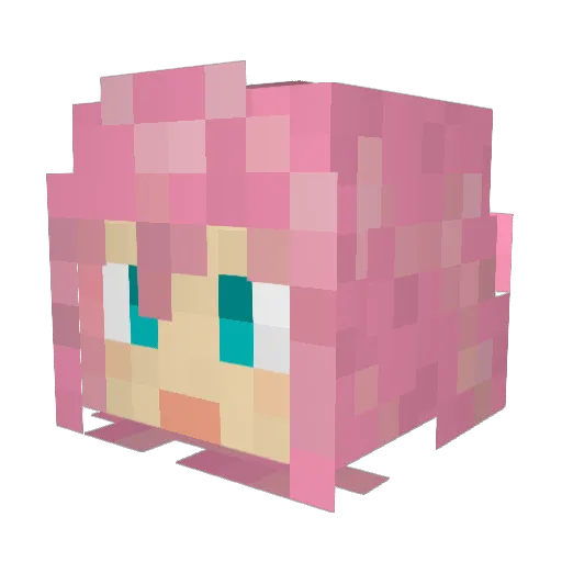 masamasam Minecraft avatar head, 3D render