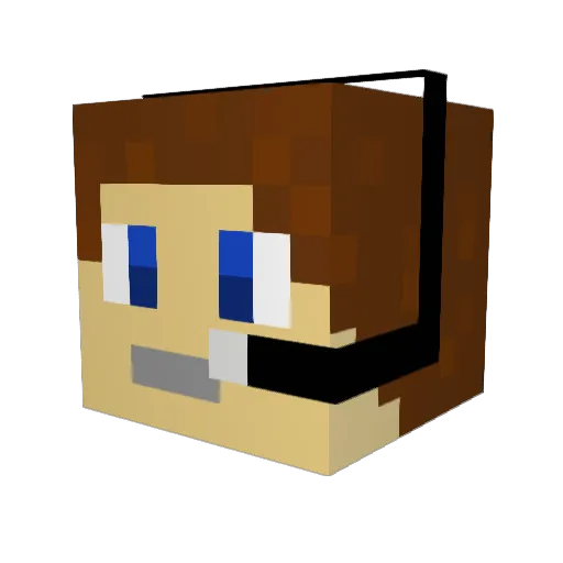masanator Minecraft avatar head, 3D render