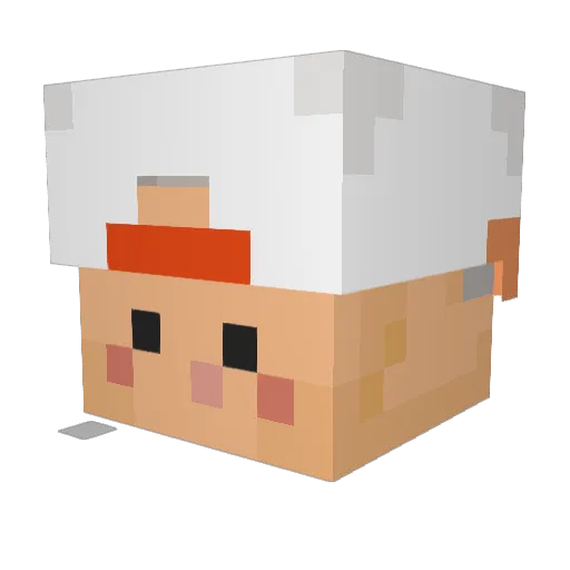 masato0525 Minecraft avatar head, 3D render