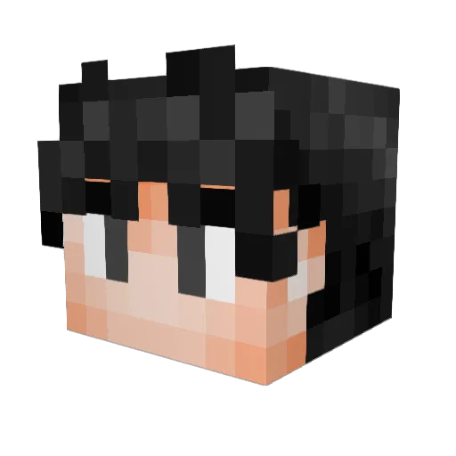masayasan Minecraft avatar head, 3D render