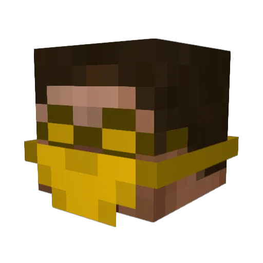 masc201 Minecraft avatar head, 3D render