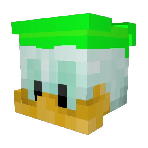 mascouchie Minecraft avatar head, 3D render