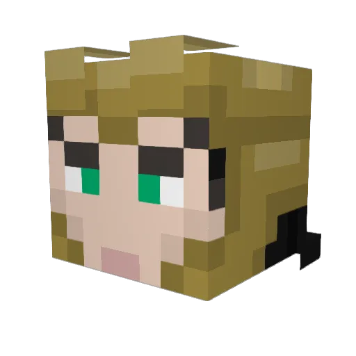 masenfromoz Minecraft avatar head, 3D render