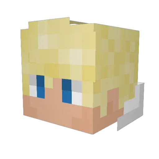 mashawtie Minecraft avatar head, 3D render