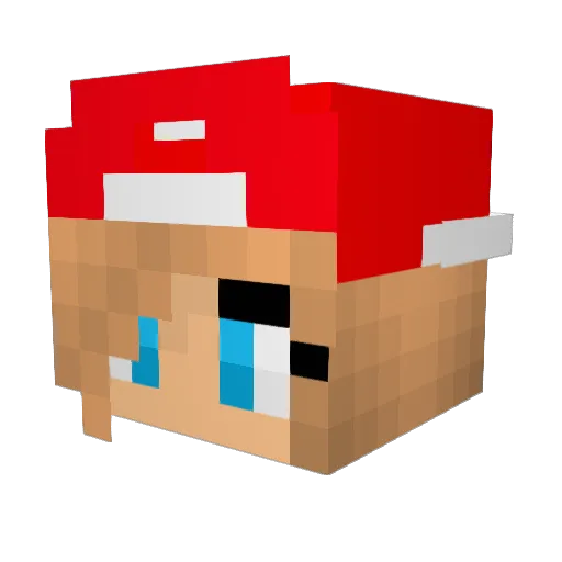 mashhhok Minecraft avatar head, 3D render