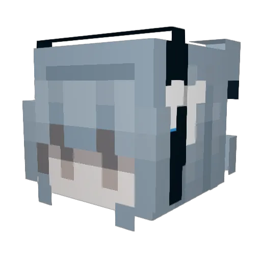 mashietato Minecraft avatar head, 3D render