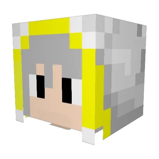 mashiro_88 Minecraft avatar head, 3D render