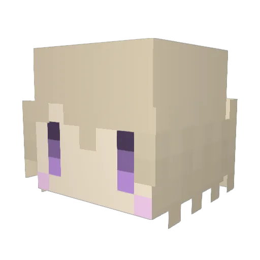 mashiro_m_ Minecraft avatar head, 3D render