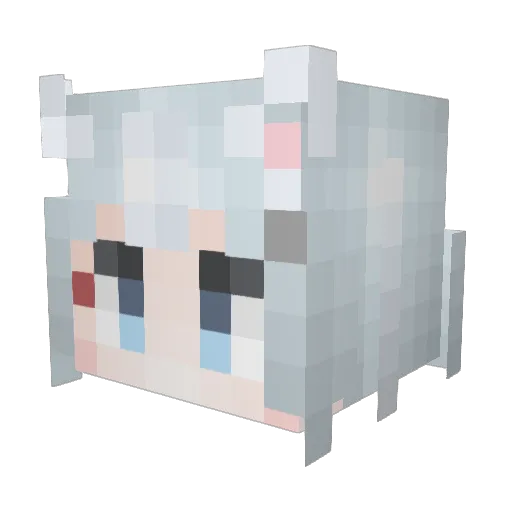 mashiro_yuzu Minecraft avatar head, 3D render