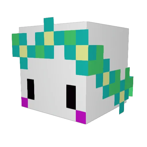 mashmallw Minecraft avatar head, 3D render
