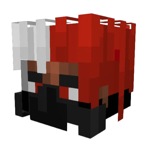 mashumafi Minecraft avatar head, 3D render