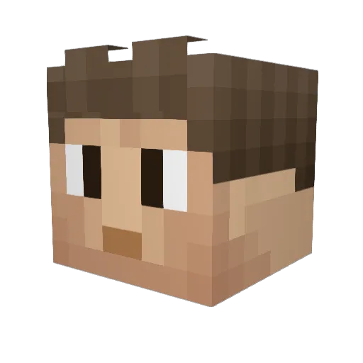 masias Minecraft avatar head, 3D render