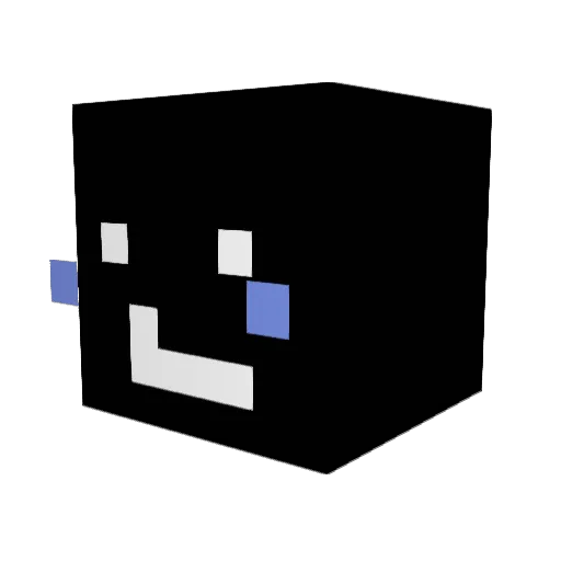 mask_11 Minecraft avatar head, 3D render