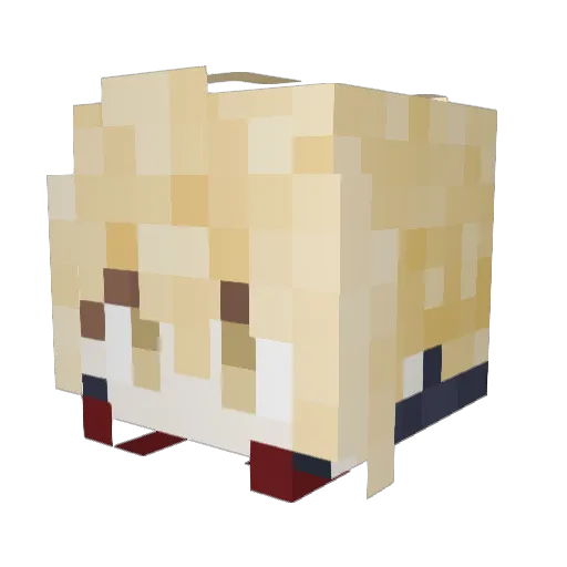 maskaom Minecraft avatar head, 3D render