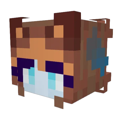 maskedsugar Minecraft avatar head, 3D render