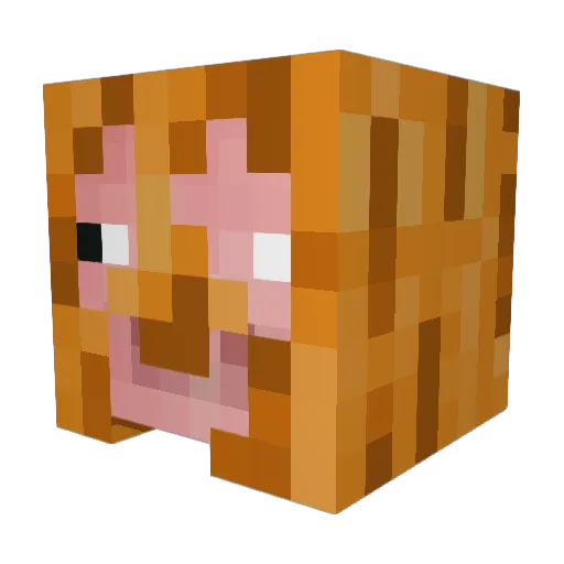 masken2500 Minecraft avatar head, 3D render